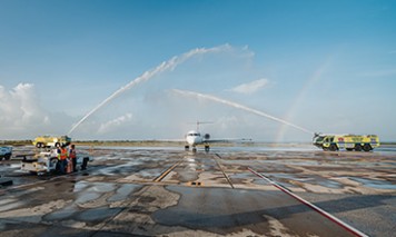 AUA Airport welcomed Jetair’s inaugural flight from Curacao